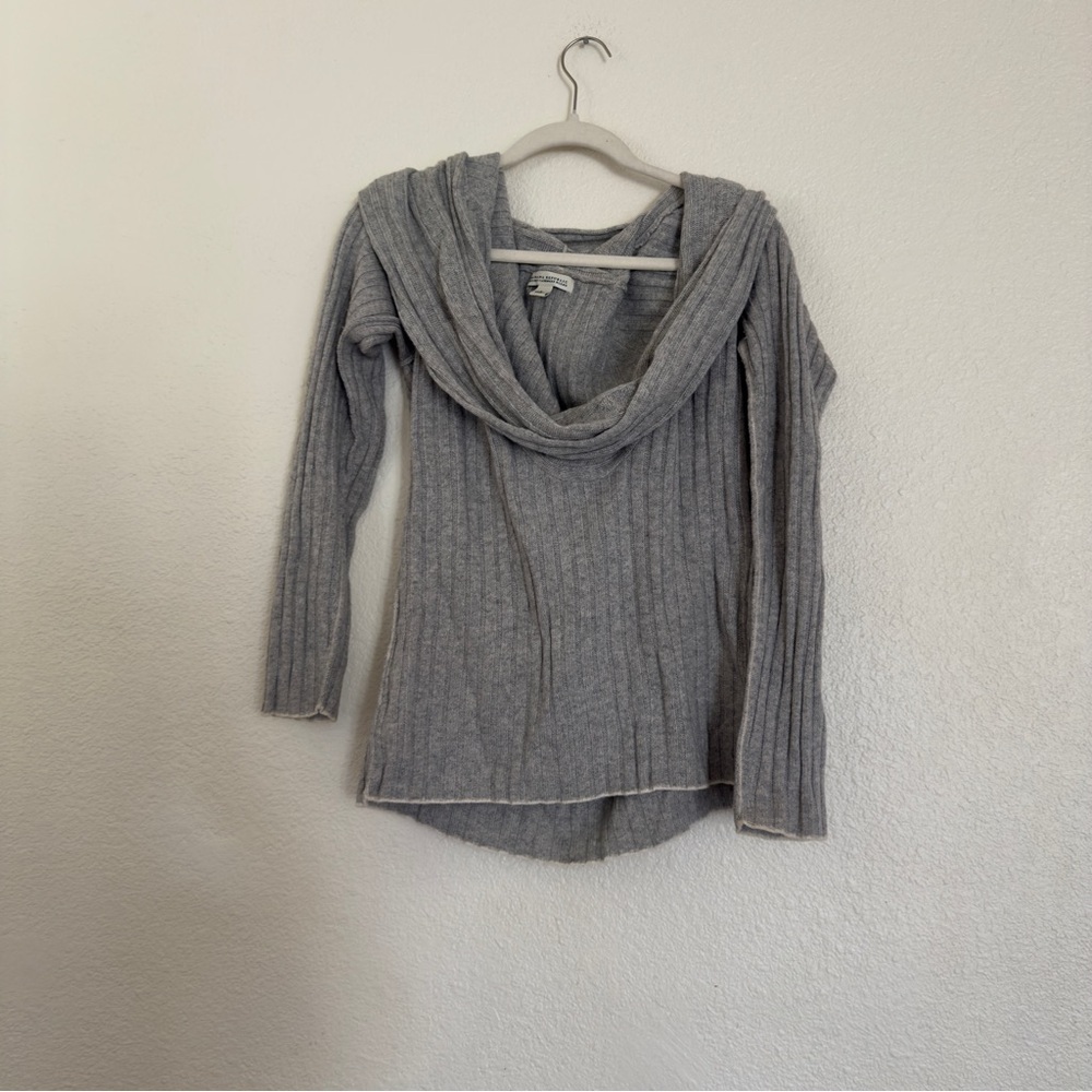 Banana Republic Luxury Cashmere Blend Gray Cowl Neck Long Sleeve Sweater large